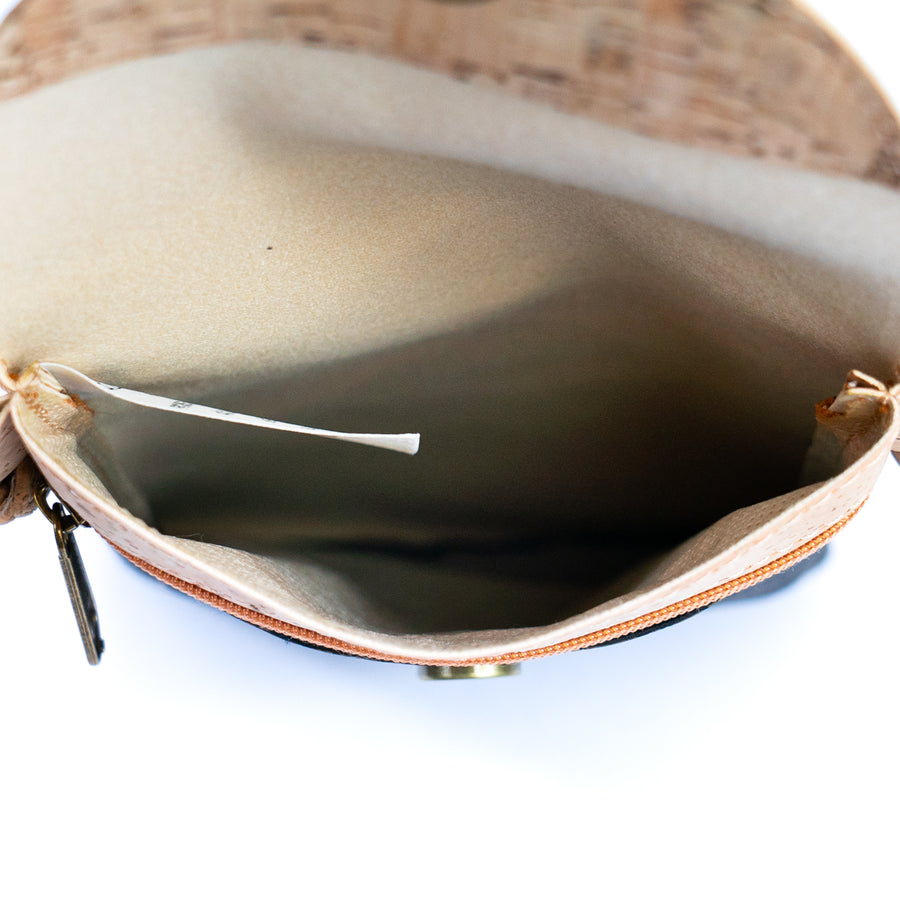 Green & Gold Flecked Cork Mobile Sling Crossbody Bag