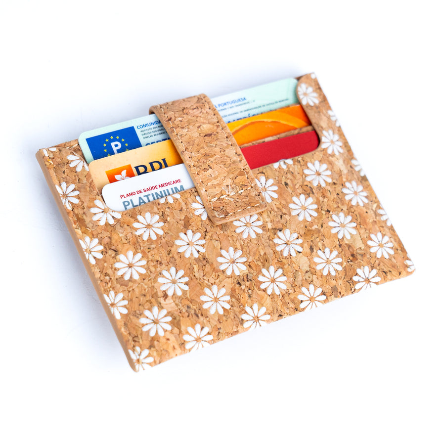Various Colourful Patterned Natural Cork Minimalist Slim Wallet / Card Holder
