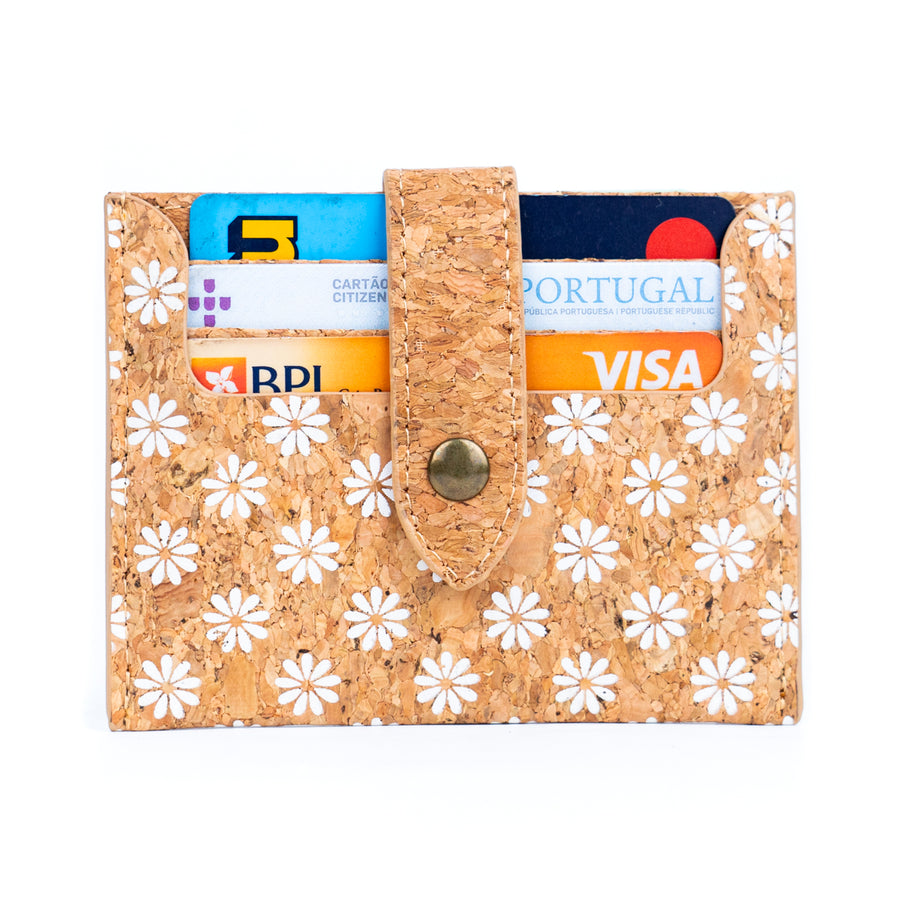 Various Colourful Patterned Natural Cork Minimalist Slim Wallet / Card Holder