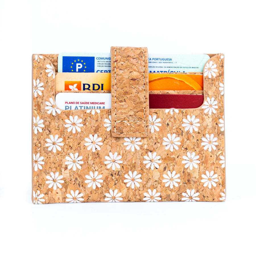 Various Colourful Patterned Natural Cork Minimalist Slim Wallet / Card Holder