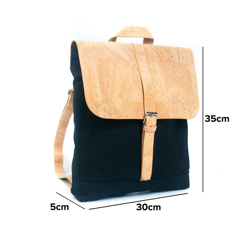 Natural Cork & Canvas Commuter Backpack (various colours)