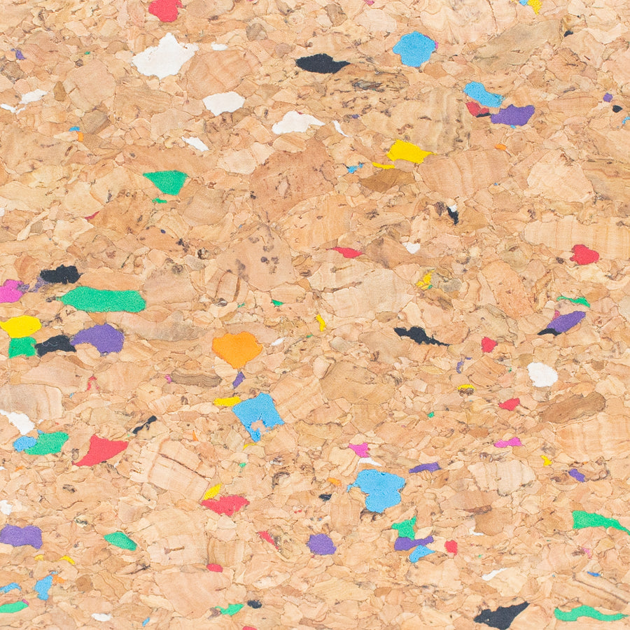 Rainbow Flecked Natural Cork Purse