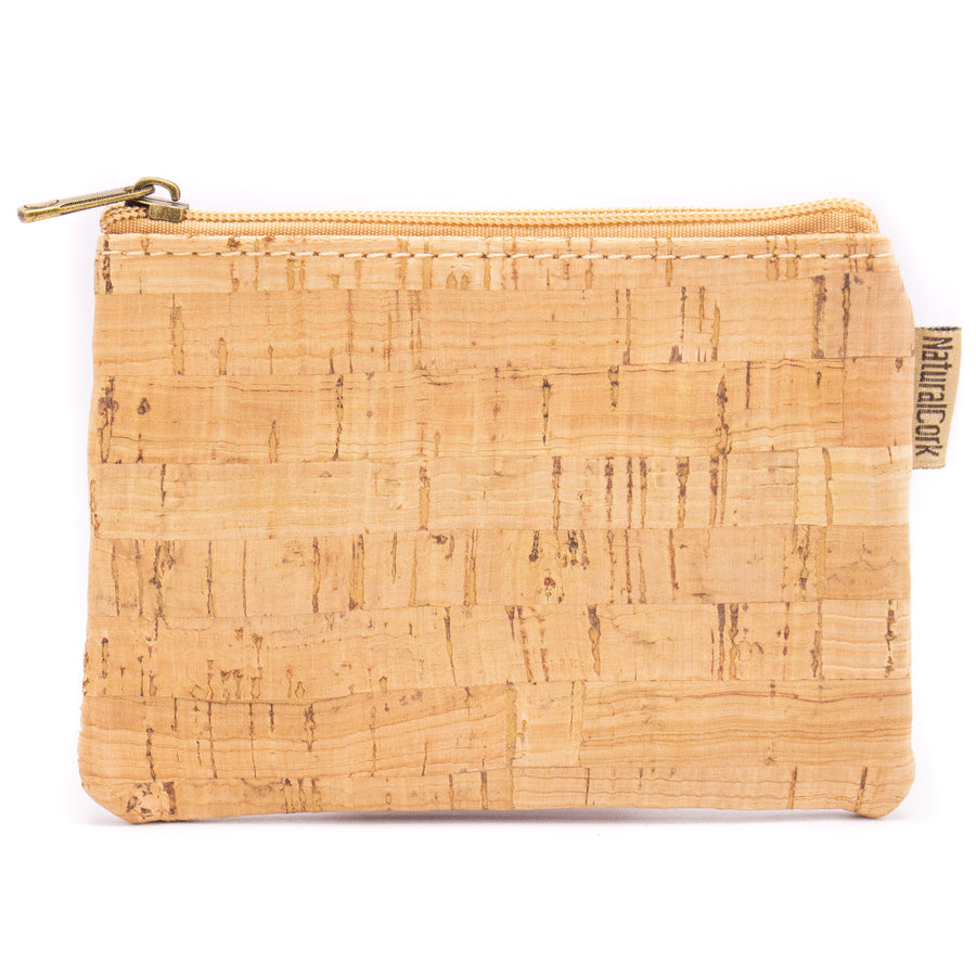 Red Patterned Cork Coin Purse