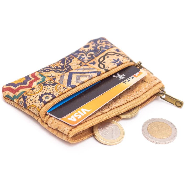 Portuguese Tiles Patterned Cork Coin Purse