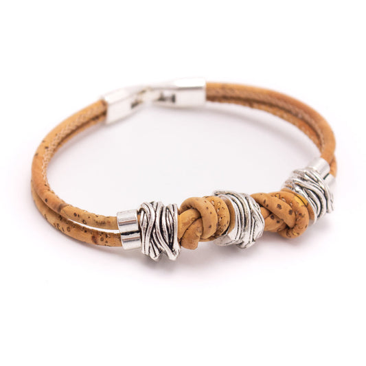 Knotted Natural Cork Bracelet